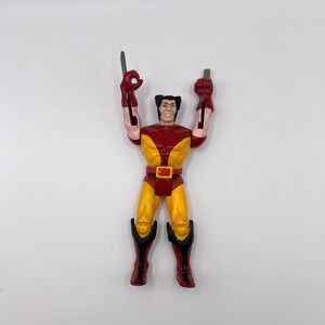 Marvel Wolverine Action Figure Toy‎ Vintage 1991 Toy Biz Yellow Red Claws